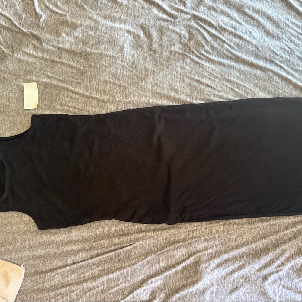 Good American Black Ribbed Dress